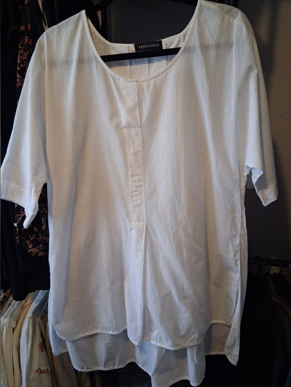 Kedziorek White Layered Short-Sleeve Tunic